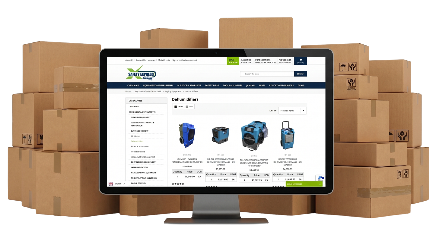 Safety Express restoration equipment available online